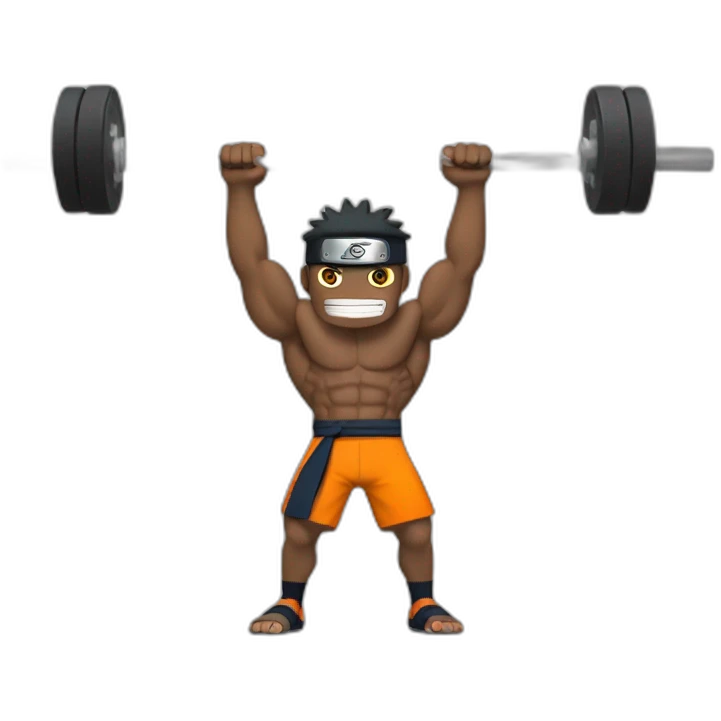 naruto lifting weights emoji