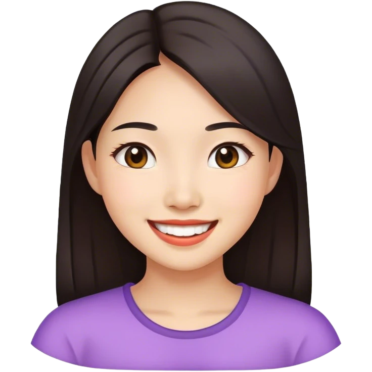 爱笑亚洲女孩 emoji