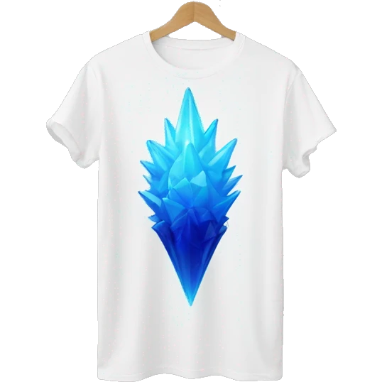blue crystal spikes on t-shirt emoji