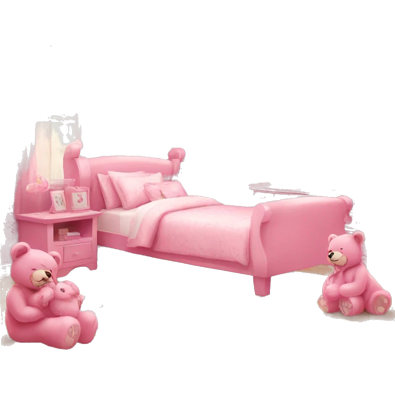 room cute bears pink emoji