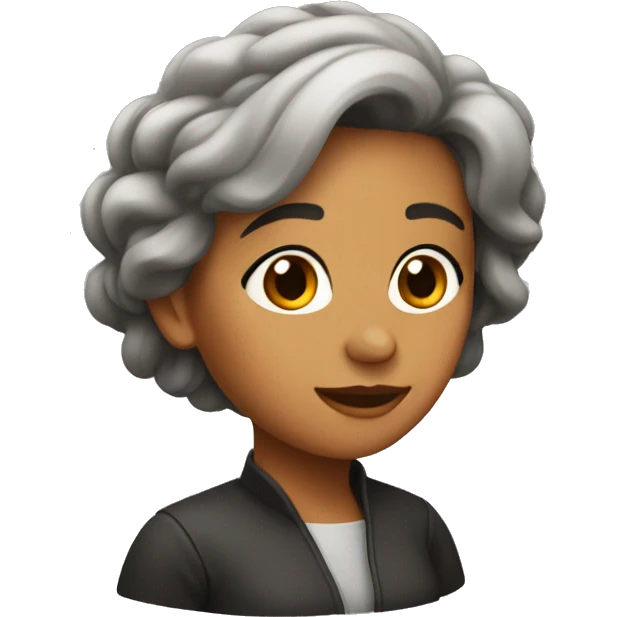Una mujer con cabello cobrizo emoji