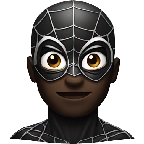 Black spider man emoji