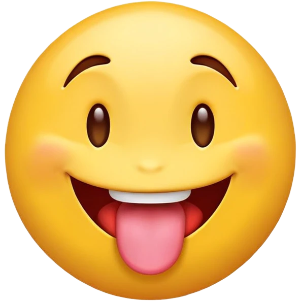 Devious emoji with tongue out emoji