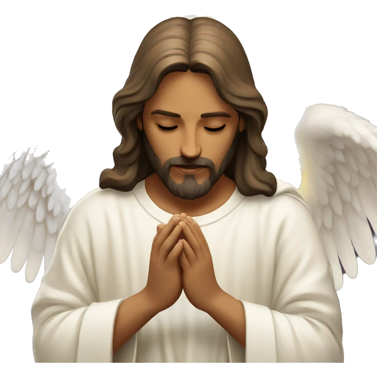 Jesus praying with angels  emoji