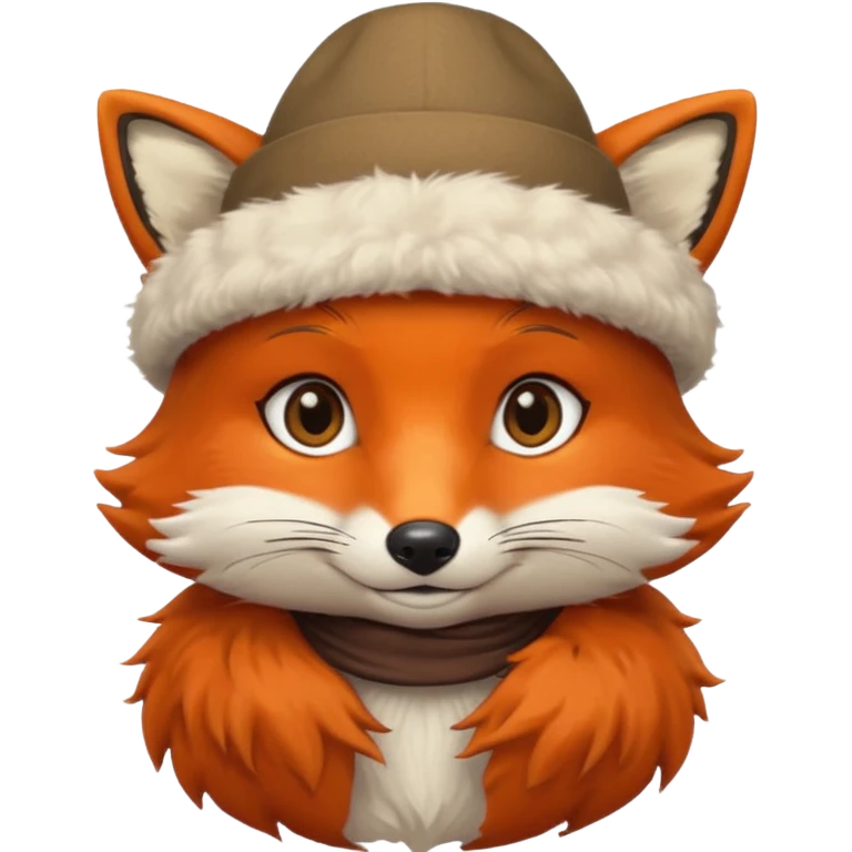wearing a hat fox emoji