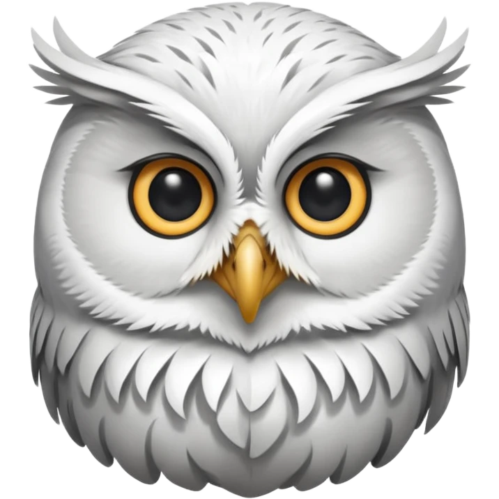 white olw, tilt head emoji