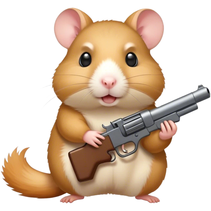 hamster with gun emoji