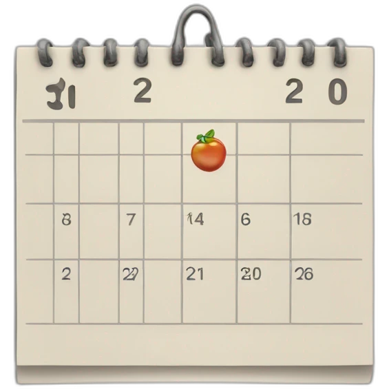 Calender with 90 number on it emoji