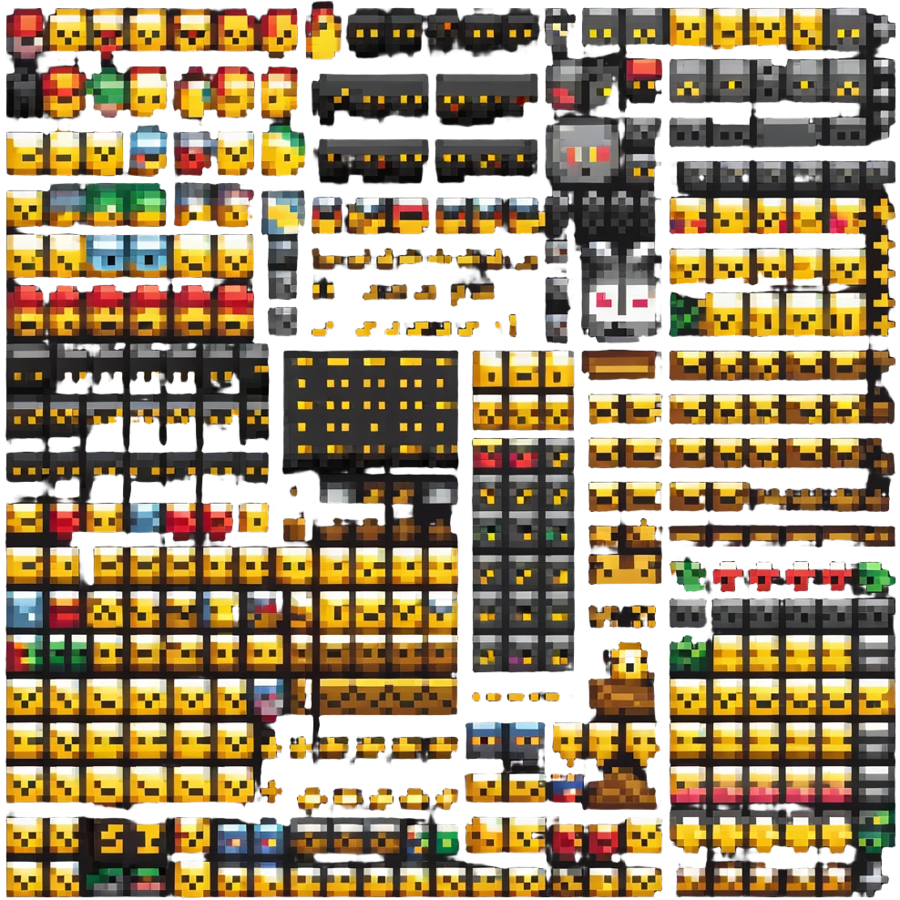 Pixel art emoji using only X and 1 emoji