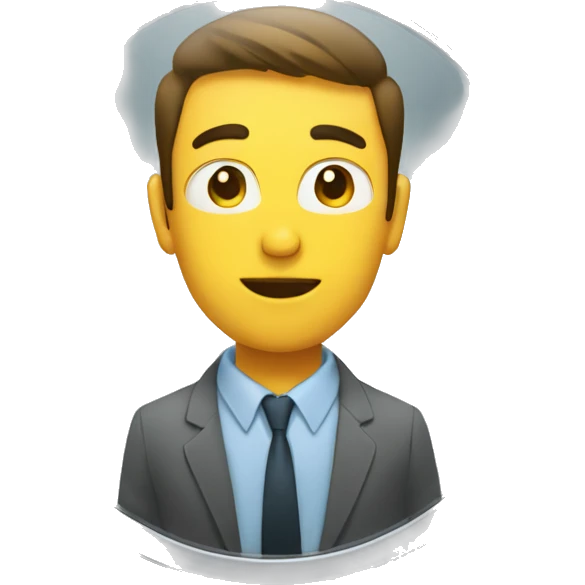 un homme qui se regarde dans un miroir emoji