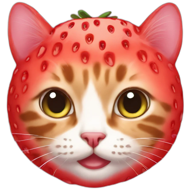 Strawberry cat emoji