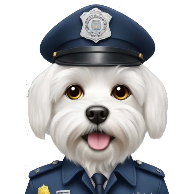 Maltese dog a policeman emoji