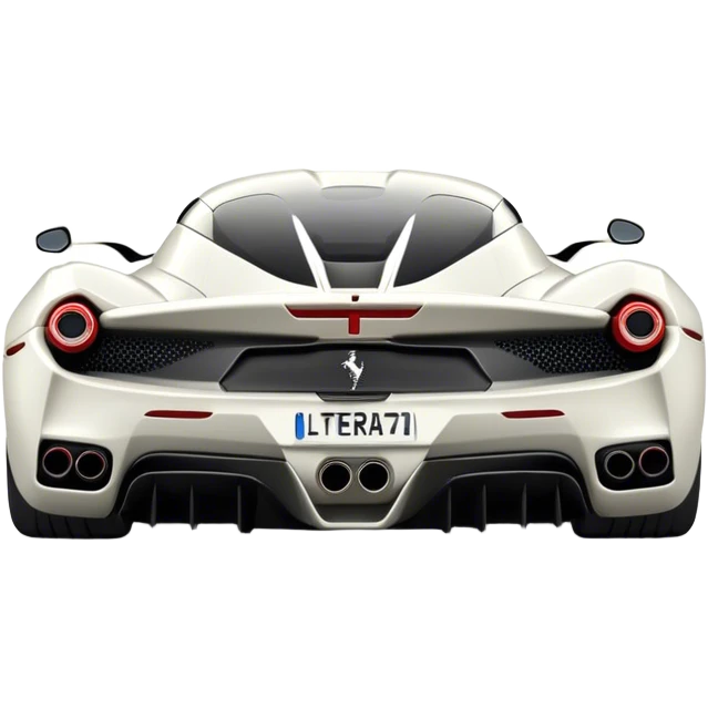 White ferrari laferrari back view emoji