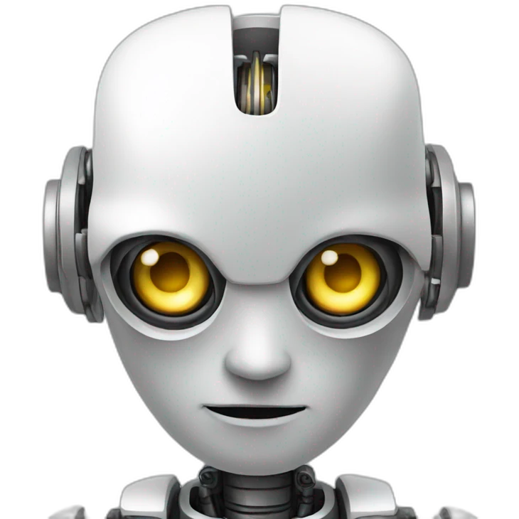 robot looking down emoji