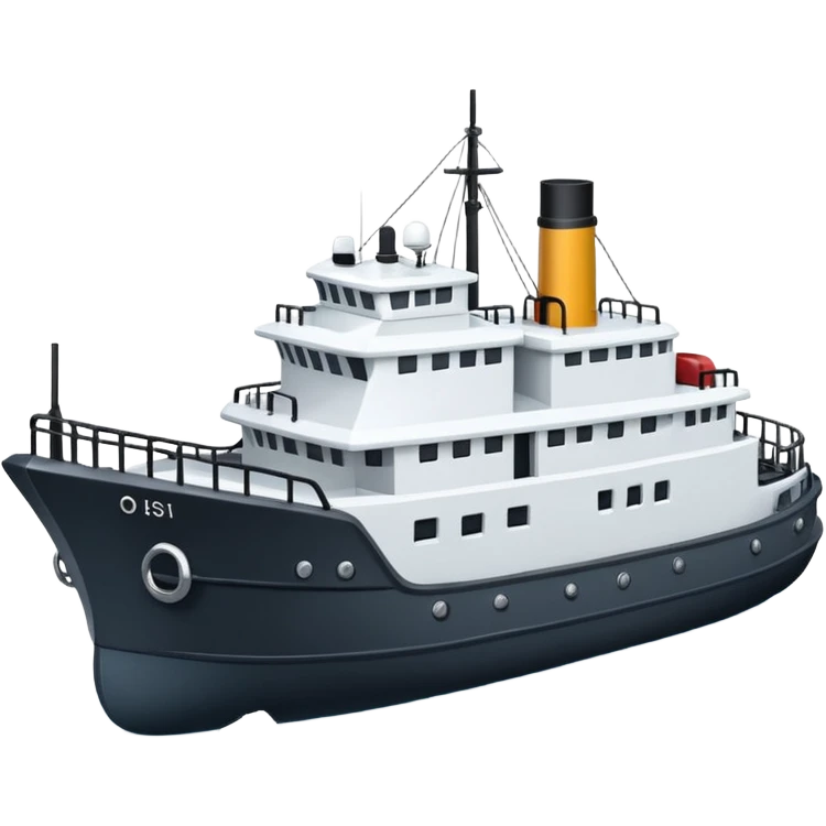 small expedition vessel going through ice emoji