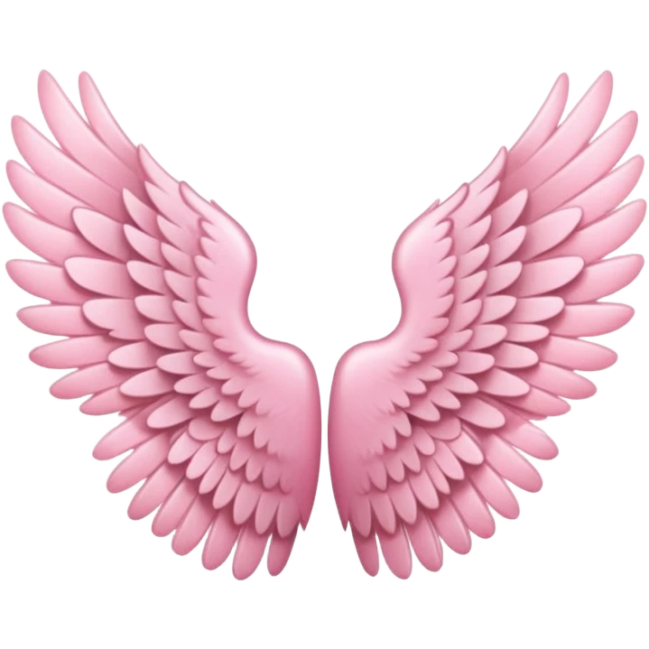 pink angel wings cute emoji