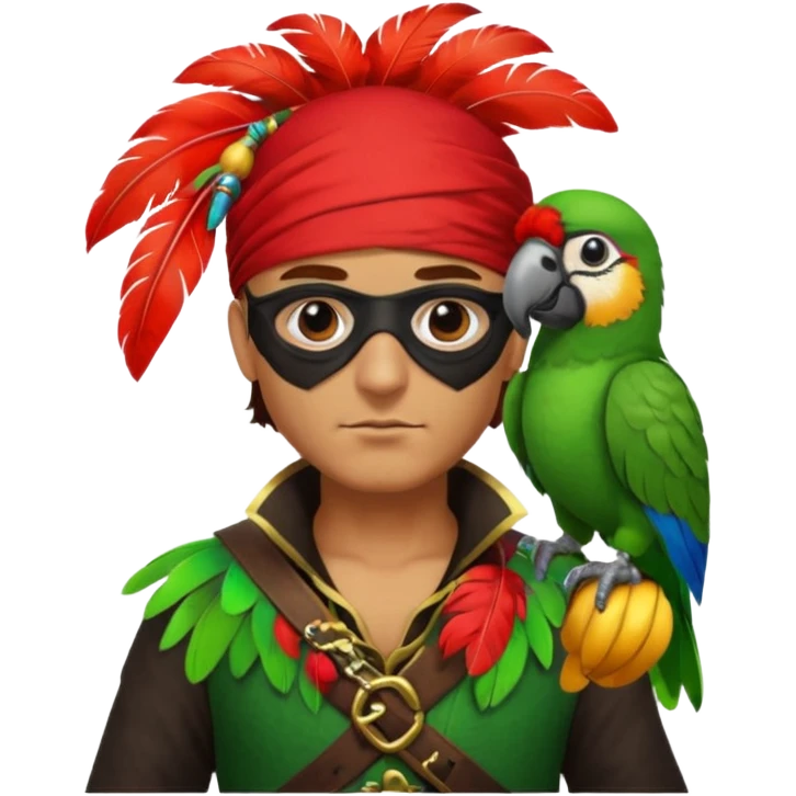 pirate and parrot emoji