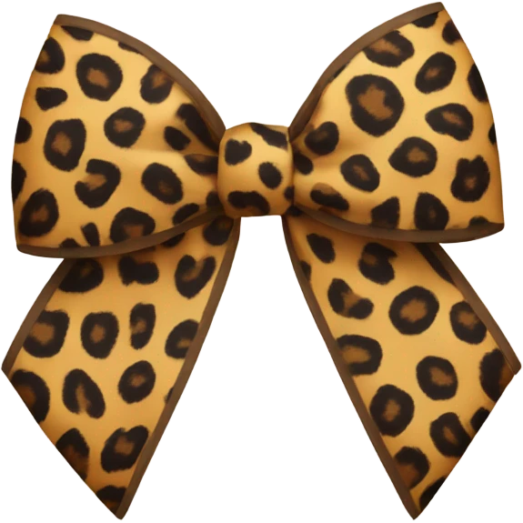 leopard print bow emoji