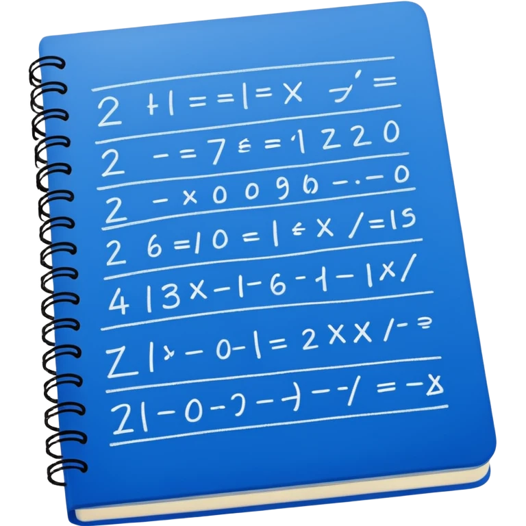 mathematic equations with notebook emoji
