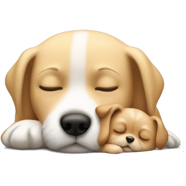 Small dog sleeping on blond white girl's lap emoji