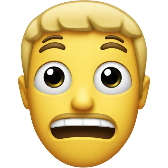 Nervous face emoji