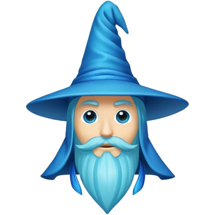 Blue/cyan wizard hat  emoji