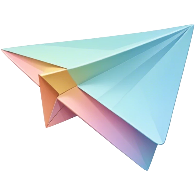 Pastel paper airplane  emoji