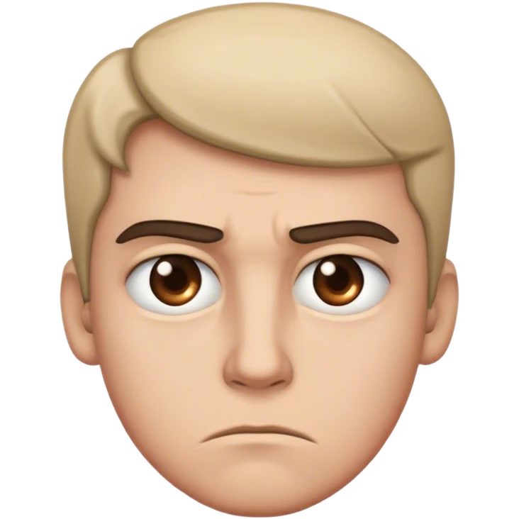Looking disapproving and stern emoji