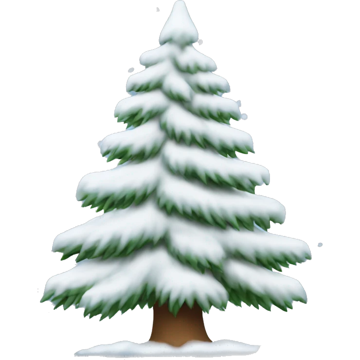 Snowy Christmas tree emoji