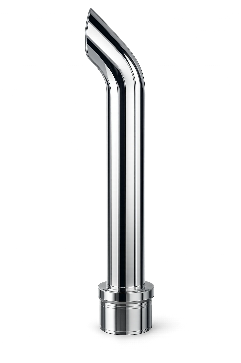 Add chrome exhaust stacks to the black Kenworth W680 sleeper semi truck, keep the man hanging out the window with arms up, realistic style. emoji