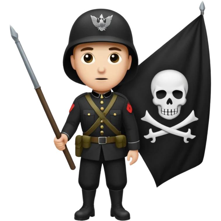 souldier caryying black flag emoji