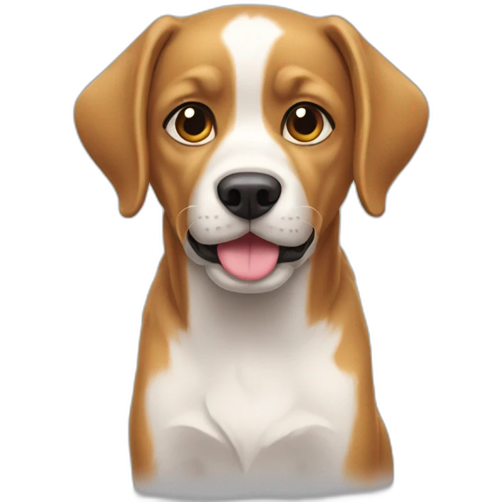 Chat sur un chien emoji