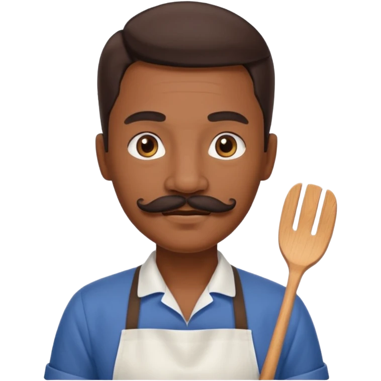 a housekeeper with mustach emoji