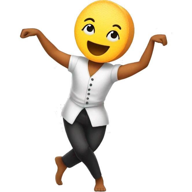 Dancing with food emoji