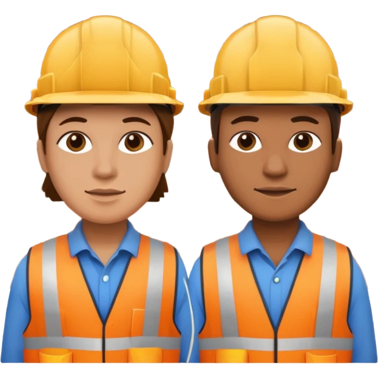 House with construction workers  emoji