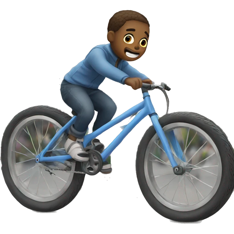 A kid falling off a bike emoji