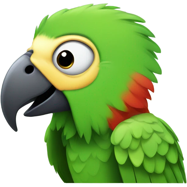 Parrot with big teeth emoji