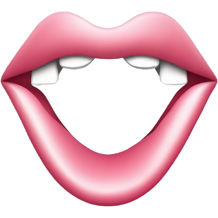 Lips zippered smiley emoji