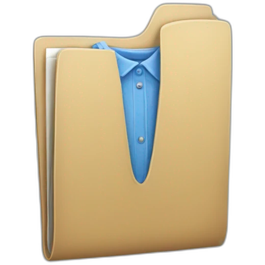 Folder with clothes emoji