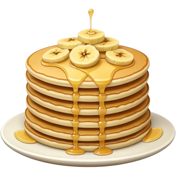 Pancakes with bananas on top emoji