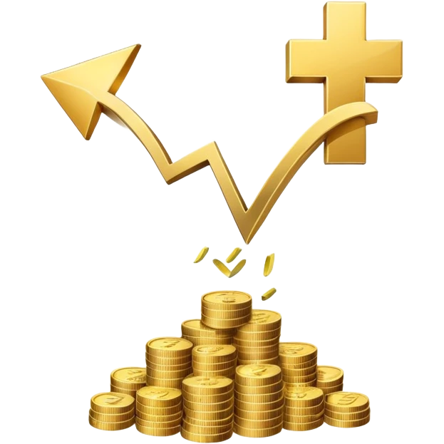 money leverage financial multiplier with upward arrow emoji