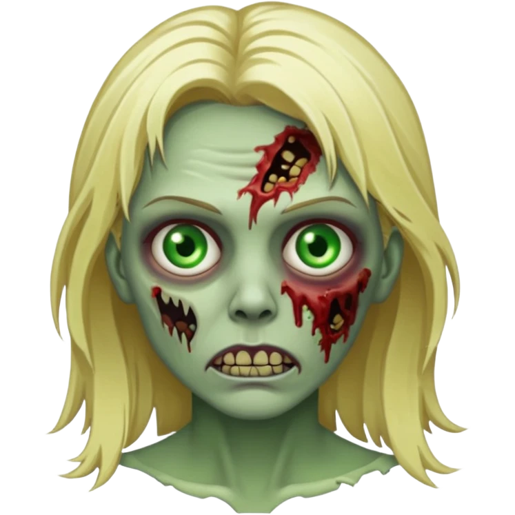 Blonde zombie profile picture emoji