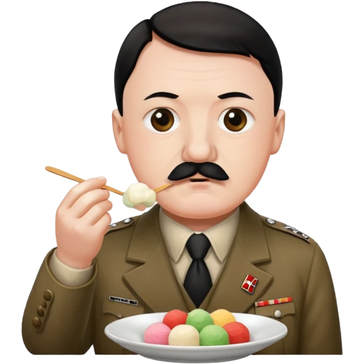 Hitler ăn mochi emoji