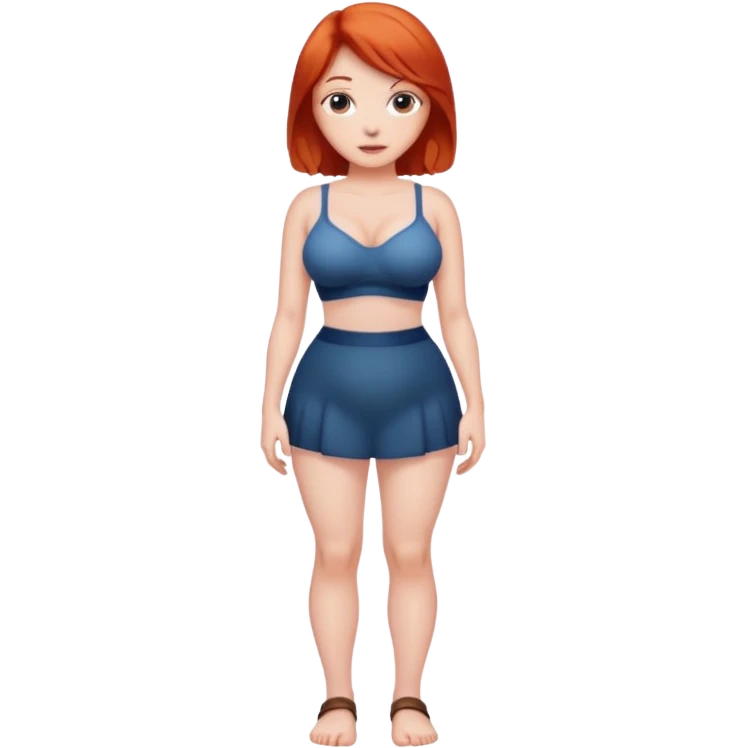 Full body red head girl with goant breasts emoji