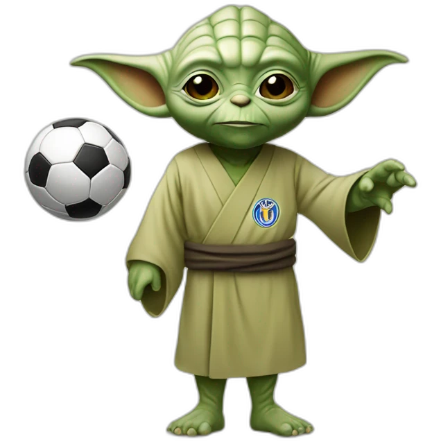 Yoda qui joue au soccer  emoji