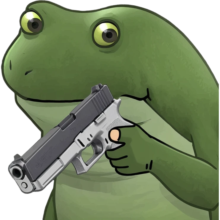 Bufo with a Glock  emoji