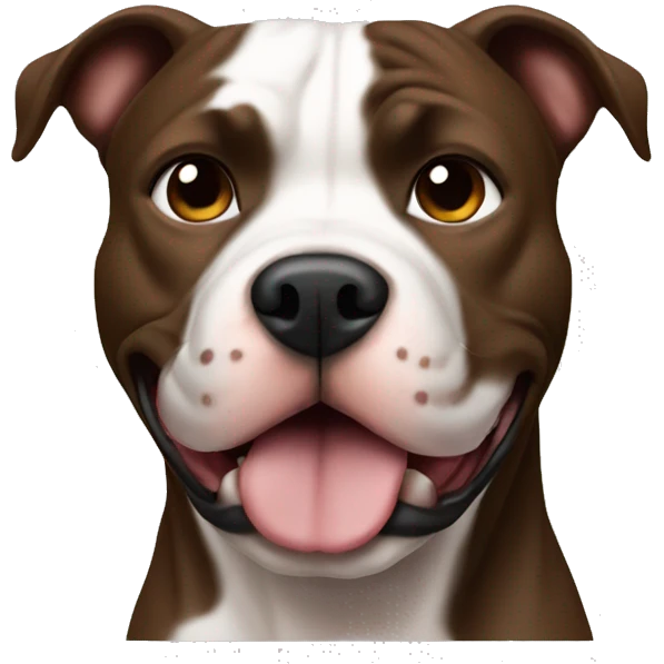 pitbull dog black and brown emoji