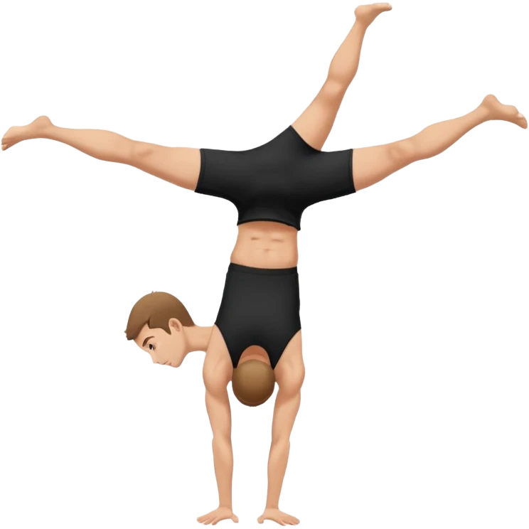 black shorts and tank tops white man one handhandstand emoji