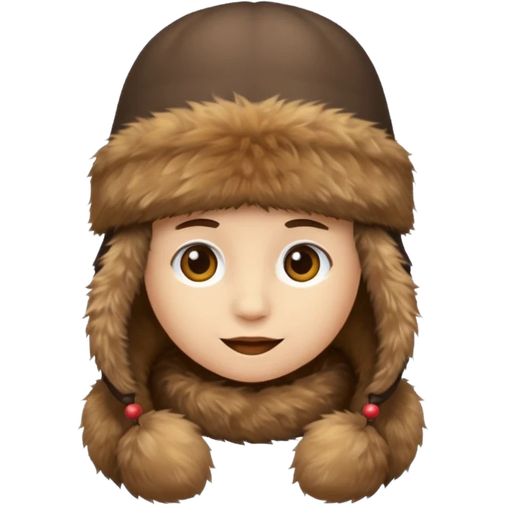 just fur hat no face emoji