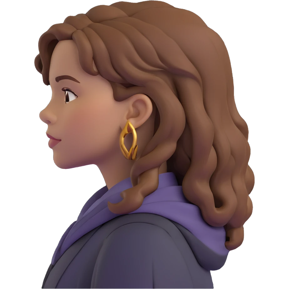 Hermione Granger from Harry Potter side view profile emoji
